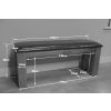 150cm Country Oak Brown Leather Chunky Indoor Oak Bench - £50 OFF FLASH SALE - 14