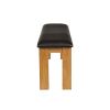 150cm Country Oak Brown Leather Chunky Indoor Oak Bench - £50 OFF FLASH SALE - 4 150cm Country Oak Brown Leather Chunky Indoor Oak Bench - £50 OFF FLASH SALE - 4