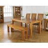 Country Oak 1.5m Solid Oak Kitchen Bench - £50 OFF FLASH SALE - 3