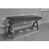Red Leather Dining Bench 120cm Cross Leg Country Oak Design - £50 OFF FLASH SALE - 7