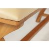Country Oak 120cm Cream Leather Cross Leg Oak Bench - £50 OFF FLASH SALE - 7