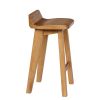 Wave Contemporary Solid Oak Fully Assembled Kitchen Bar Stool - £40 OFF FLASH SALE - 12