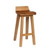 Wave Contemporary Solid Oak Fully Assembled Kitchen Bar Stool - £40 OFF FLASH SALE - 14