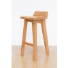Wave Contemporary Solid Oak Fully Assembled Kitchen Bar Stool - £40 OFF FLASH SALE - 4
