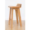 Wave Contemporary Solid Oak Fully Assembled Kitchen Bar Stool - £40 OFF FLASH SALE - 3