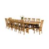 Chateaux 3.4m Large Solid Oak Extending Dining Table - £300 OFF SUMMER SALE - 13