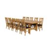 Chateaux 3.4m Large Solid Oak Extending Dining Table - £300 OFF SUMMER SALE - 14