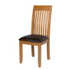 Westfield Solid Oak Dining Chair Brown Leather - £20 OFF FLASH SALE - 7