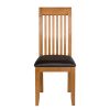 Westfield Solid Oak Dining Chair Brown Leather - £20 OFF FLASH SALE - 9