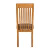 Westfield Solid Oak Dining Chair Brown Leather - £20 OFF FLASH SALE - 8
