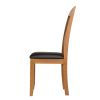 Westfield Solid Oak Dining Chair Brown Leather - £20 OFF FLASH SALE - 10