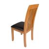 Westfield Solid Oak Dining Chair Brown Leather - £20 OFF FLASH SALE - 11