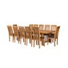 Westfield Solid Oak Dining Chair Brown Leather - £20 OFF FLASH SALE - 12