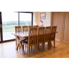 Westfield Solid Oak Dining Chair Brown Leather - £20 OFF FLASH SALE - 5