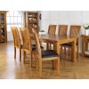 Westfield Solid Oak Dining Chair Brown Leather - £20 OFF FLASH SALE - 4