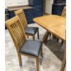 Westfield Solid Oak Dining Chair Brown Leather - £20 OFF FLASH SALE - 3