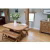 Country Oak 140cm X Leg Oval Table and 2 1.2m X Leg Country Oak Benches - SUMMER SALE - 9