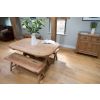 Country Oak 140cm X Leg Oval Table and 2 1.2m X Leg Country Oak Benches - SUMMER SALE - 13