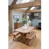 Country Oak 140cm X Leg Oval Table and 2 1.2m X Leg Country Oak Benches - SUMMER SALE - 15
