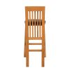 Westfield Oak Kitchen Stool with Brown Leather Seat Pad - £50 OFF FLASH SALE - 7