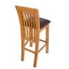 Westfield Oak Kitchen Stool with Brown Leather Seat Pad - £50 OFF FLASH SALE - 8