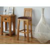 Westfield Oak Kitchen Stool with Brown Leather Seat Pad - £50 OFF FLASH SALE - 2 Westfield Oak Kitchen Stool with Brown Leather Seat Pad - £50 OFF FLASH SALE - 2